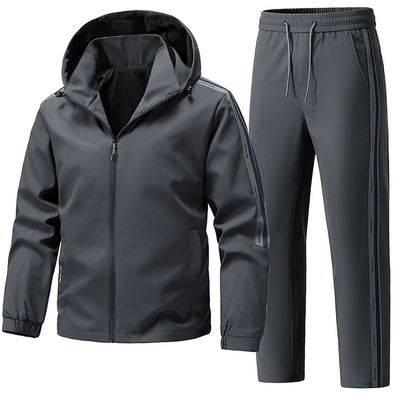 Men's Casual Tracksuit Running Jogging Hoodies Sports Set Fitness 2 Pieces Jacket + Sweatpants Basketball Football Track Suits view 5