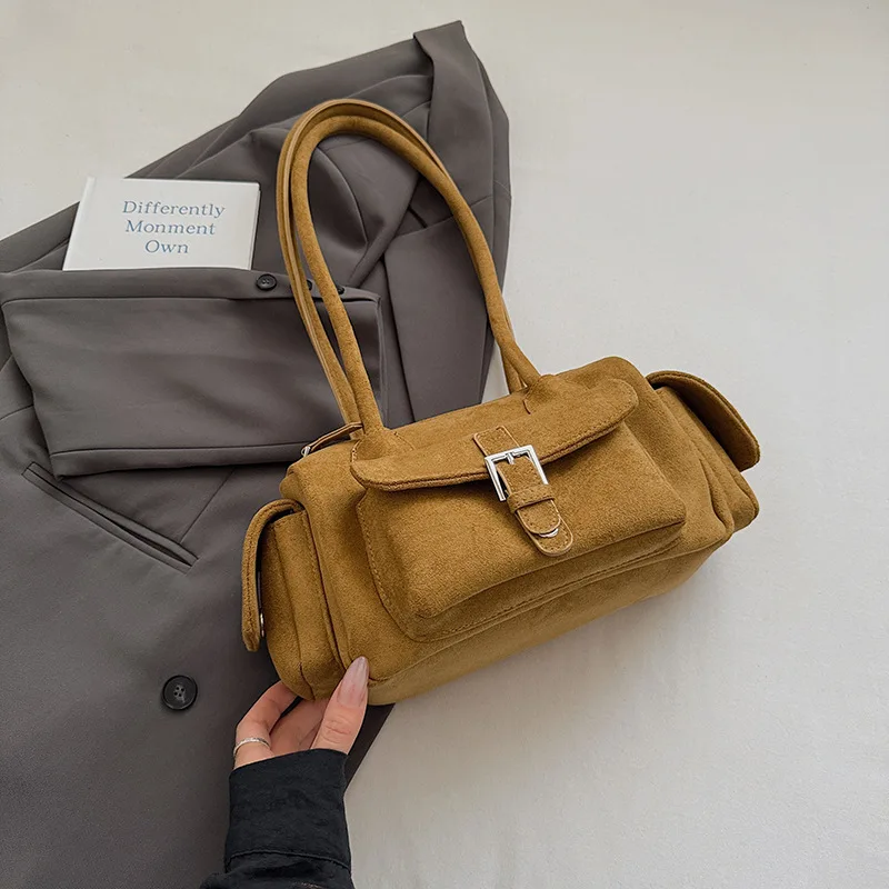 

2025 New Vintage Underarm Bag for Women, Genuine Leather Large Capacity Multi-way Shoulder Crossbody Tote, Retro Chic Work Purse