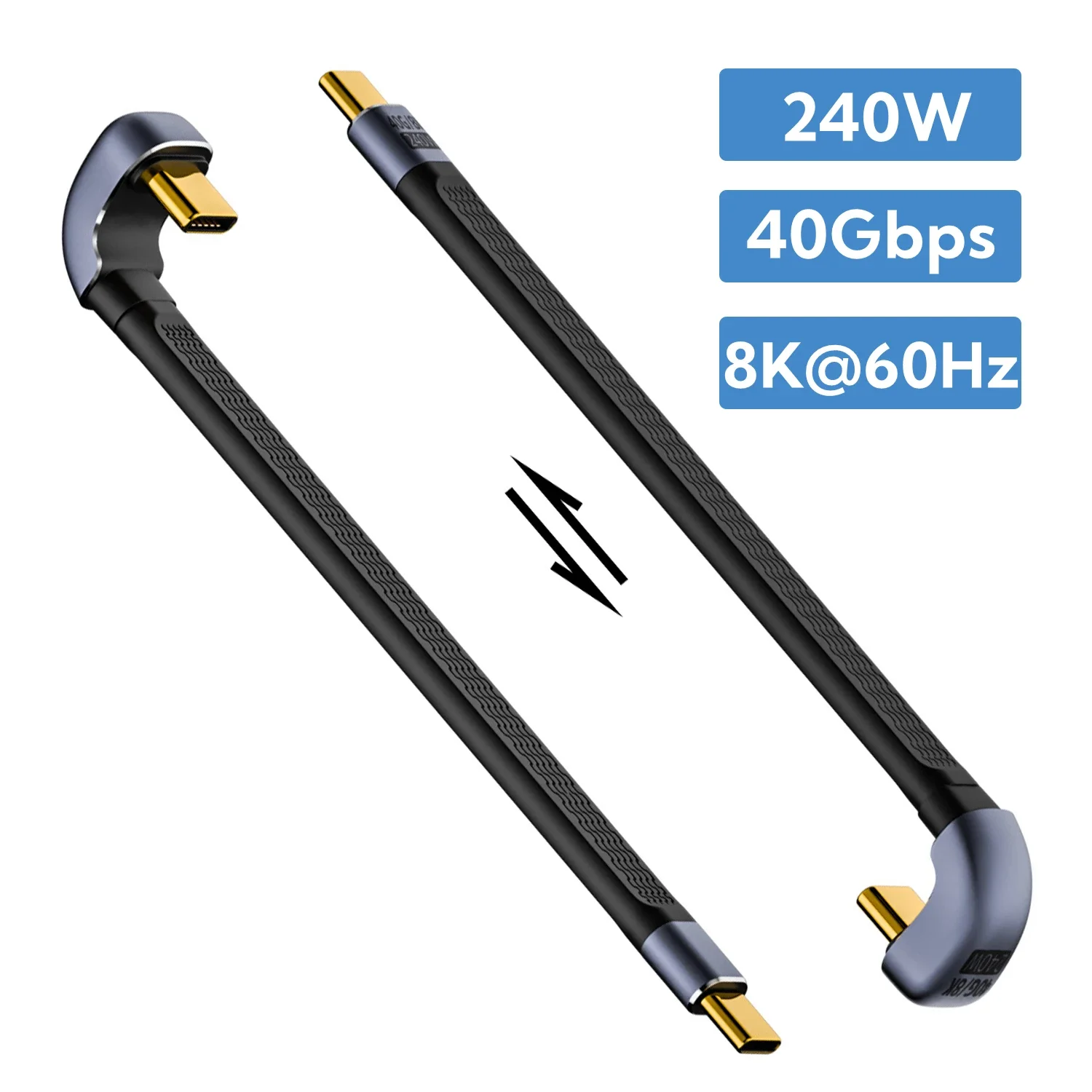 

USB4 Type-C to C Soft FPC Data Cable 40Gbps 8K@60Hz Display 240W Fast Charging Short Cord for Mobile Phone Tablet Power Bank