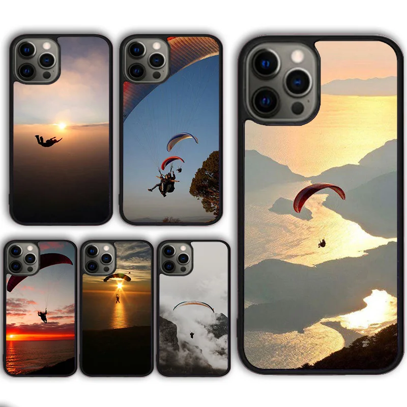 Paragliding Sport Paraglider Phone Case Cover for iPhone 16 15 SE2020 13 14 11 12 Mini Pro Max 6 7 8 Plus  coque fundas Shell