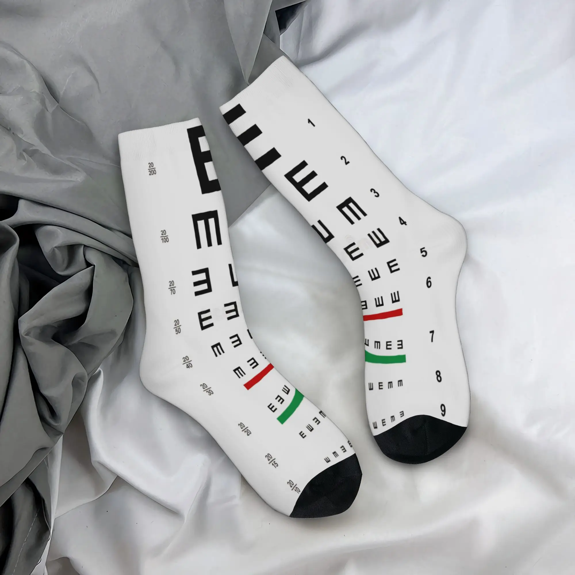 Cozy  Men Women Socks Eye Chart Accessories Cute  High Quality Socks All Season