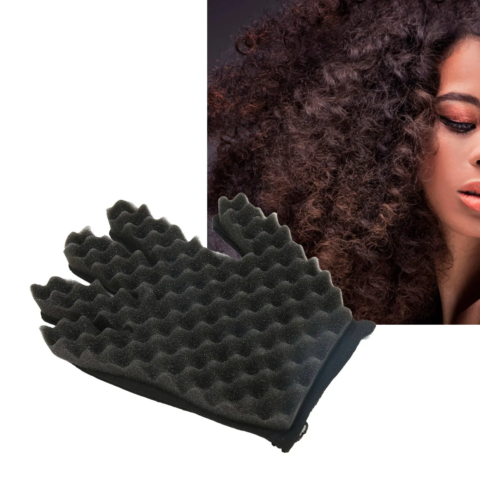 Curling Sponge Glove Afro Coil Flexible Portable Hair Twist Sponge for Barber Salon Hair Twist Sponge Hair  Sponge
