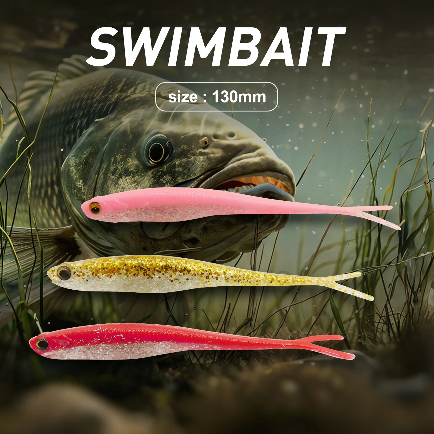 ESFISHING Weiche Angelköder Real Shad 130mm Pesca Köder Minnow Jigging Köder Isca Künstlicher Köder zum Angeln auf Hecht und Forelle – Detail 1