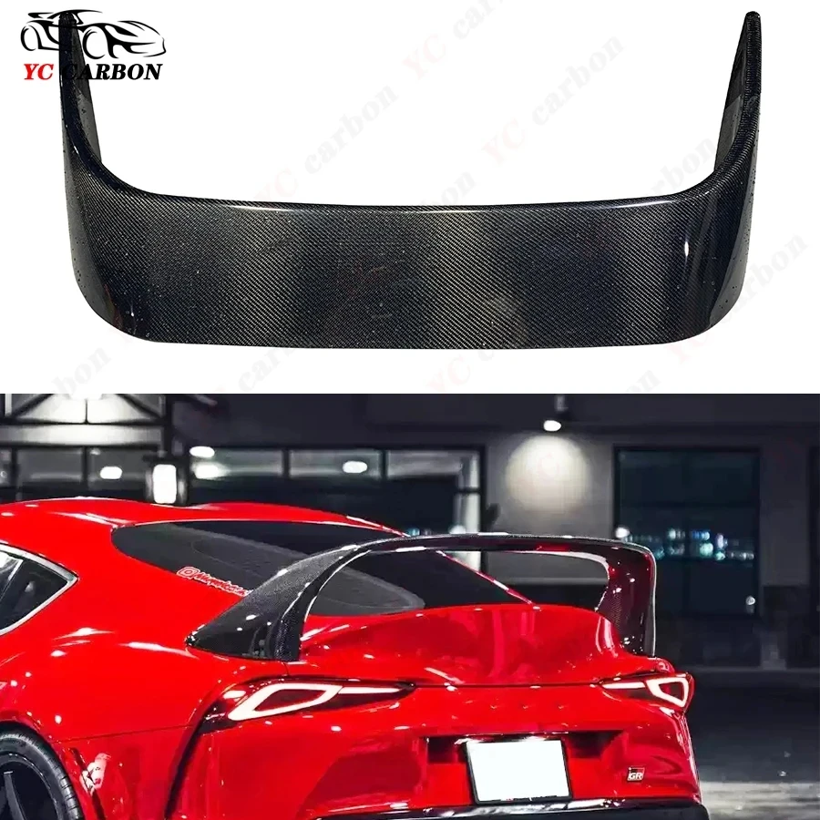 For Toyota Supra A90 A91 MK5 2019+ MB GT style Carbon Fiber Tail fins Rear Trunk Spoiler Guide Wing Rear Wing Car Trunk Diverter