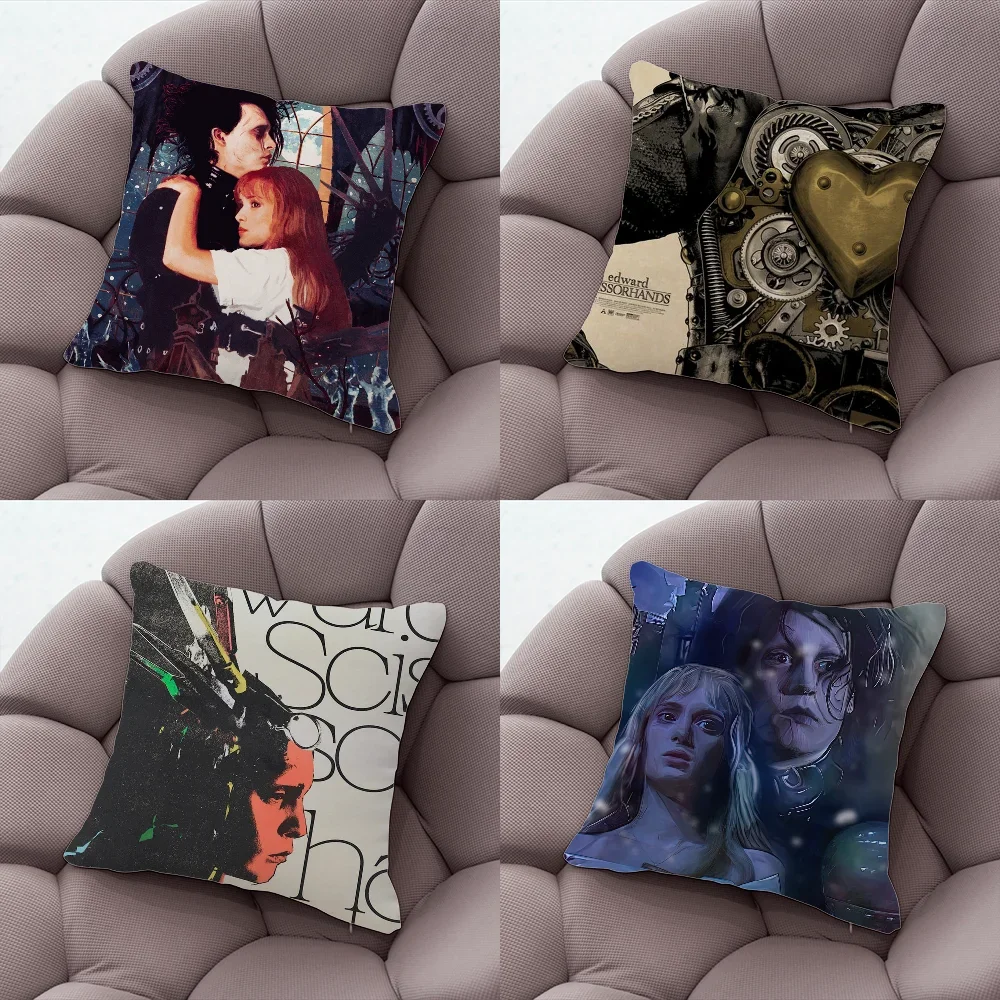 

Movie Edward Scissorhands Pillow Case Pillow Case Living Room Sofa Cushion Cover Suitable For Home Bedroom Room Decoration
