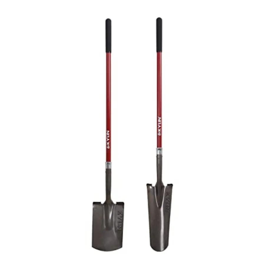 

Heavy Duty Fiberglass Shovel 2-Piece Set for Digging Gardening Cleaning Out Ditches Digging Narrow Trenches Laying Drains Pipes