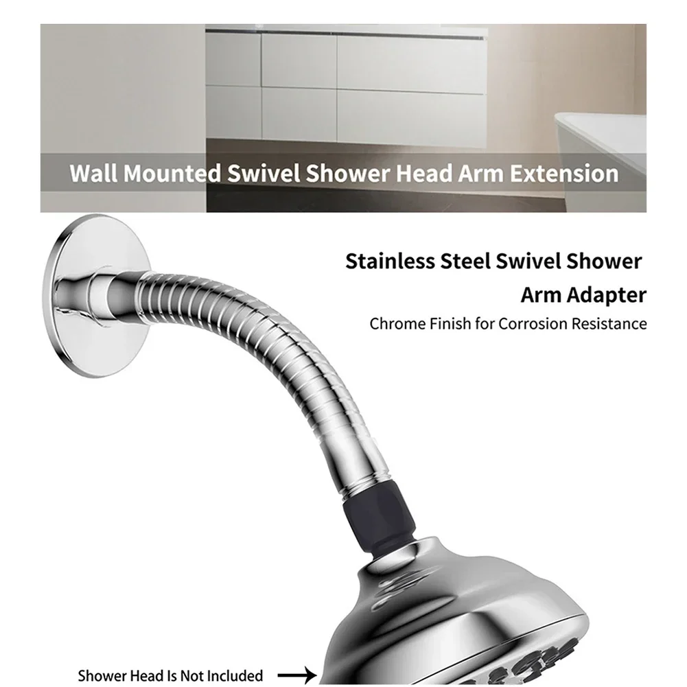 

Accessories Shower Tube Stainless Steel Swivel With 10*5*5cm 1pcs Adapter Adjustable Flange Plumbing Brand New