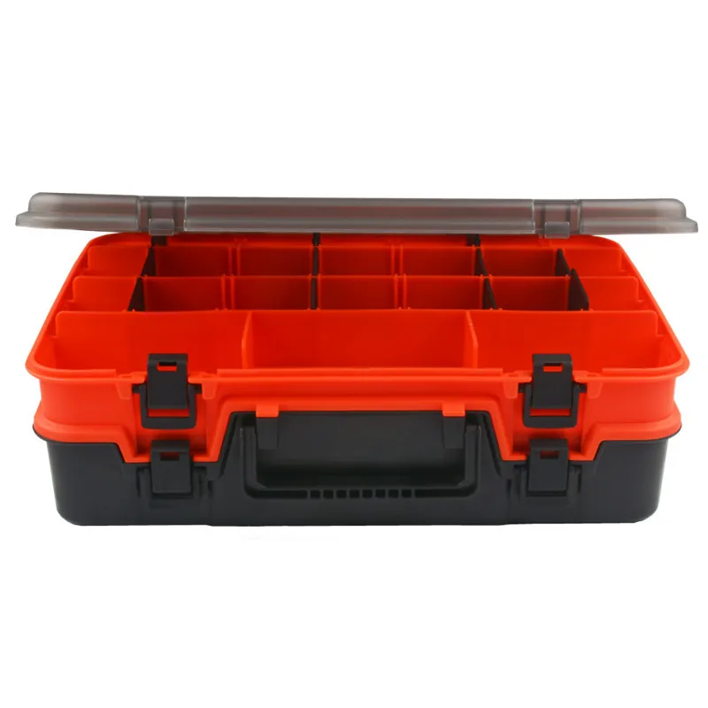 Handheld Double Layer Fishing Lure Box, Large Capacity Double Sided Tackle Storage Case, Single Layer Fishing Box