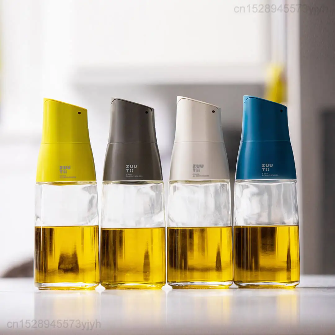 Youpin Zuutii-Tapa de interruptor de gravedad automático, lata de aceite, boquilla de silicona a prueba de derrames, diseño sin goteo, 500ml de capacidad, utensilios de cocina para barbacoa