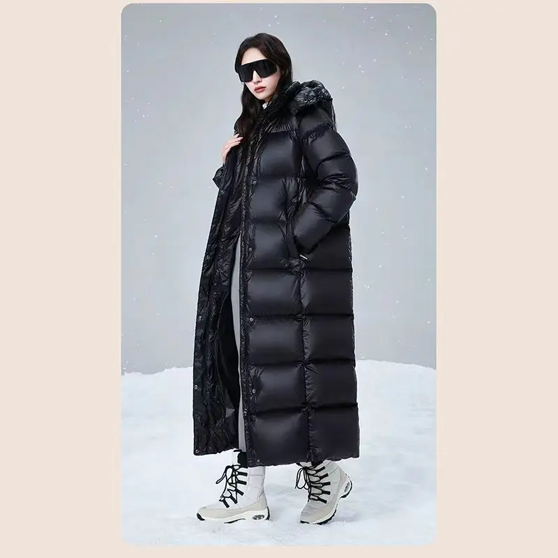 Unisex Fashion Thick Down Jacket White Duck Down Warm Loose Outerwear High Quality Men/Women Winter Leisure Puffer Coat