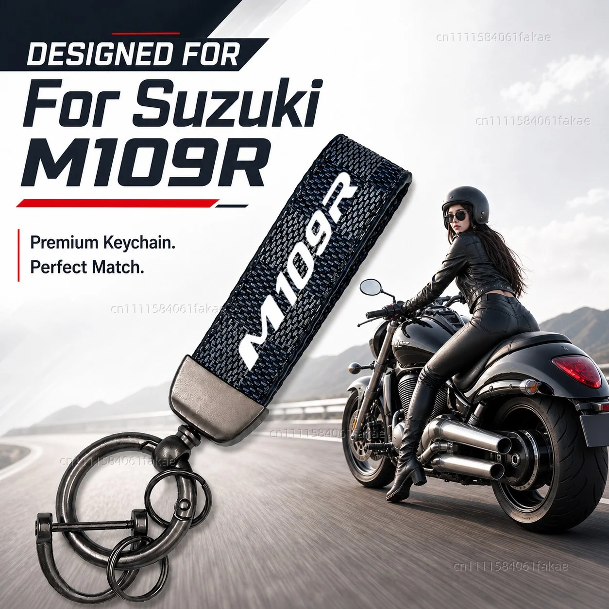 For Suzuki Boulevard M109R 109R M109 Motorcycle Keychain Leather Key Ring Custom Logo Gift for Rider Men Women Accessories