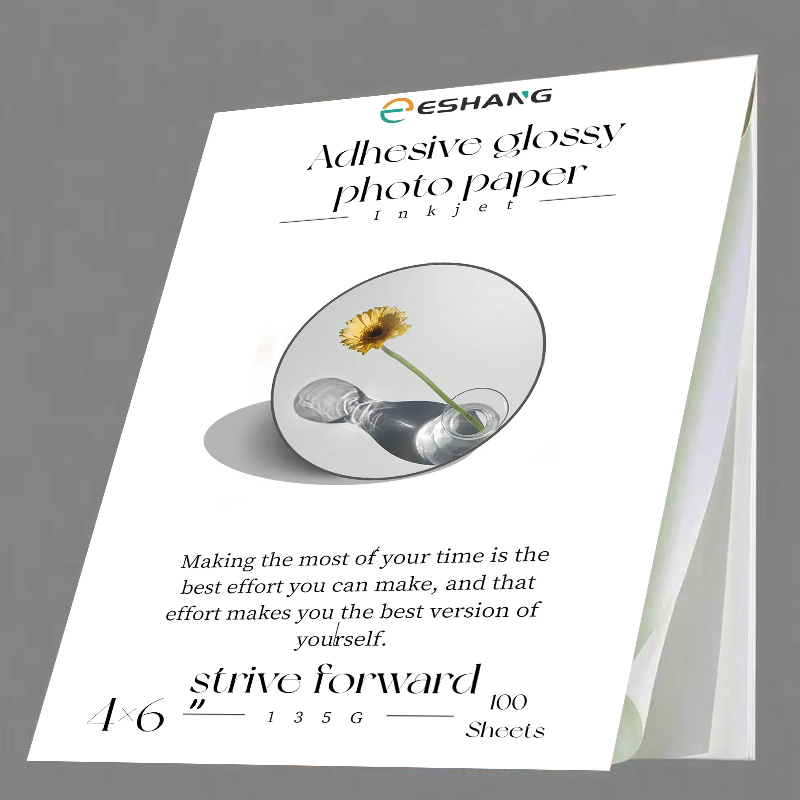 4×6inch Size Self-Adhesive Glossy Sticker Paper for Inkjet Printer 100 Sheets 135G Photo Paper