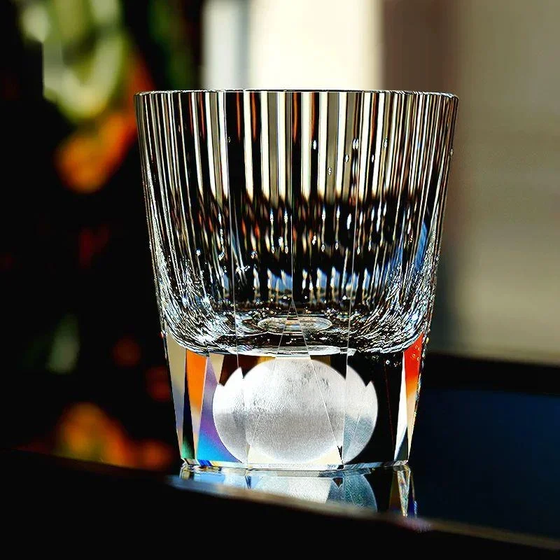 24 Diamond Facets Pure K9 Crystal Glass Moon Luxurious Glassware Gifts Wine Cup High Quality Sparkling Whisky Tumbler Brandy Mug