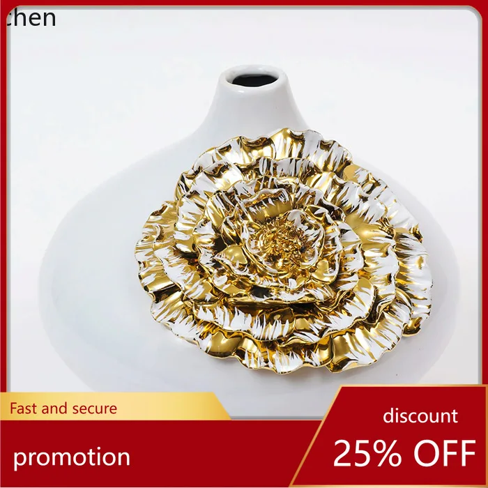 

Hxl ceramic electroplated vase - home decor for living room & entryway