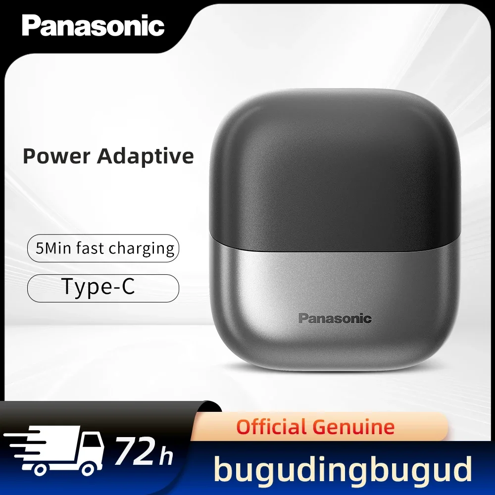 Panasonic Travel Shaver for Men, Portable Electric Razor with USB-C Charging, 3-Blade Cutting System and Beard Sensor Technology