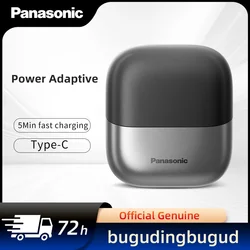 Panasonic Travel Shaver for Men, Portable Electric Razor with USB-C Charging, 3-Blade Cutting System and Beard Sensor Technology