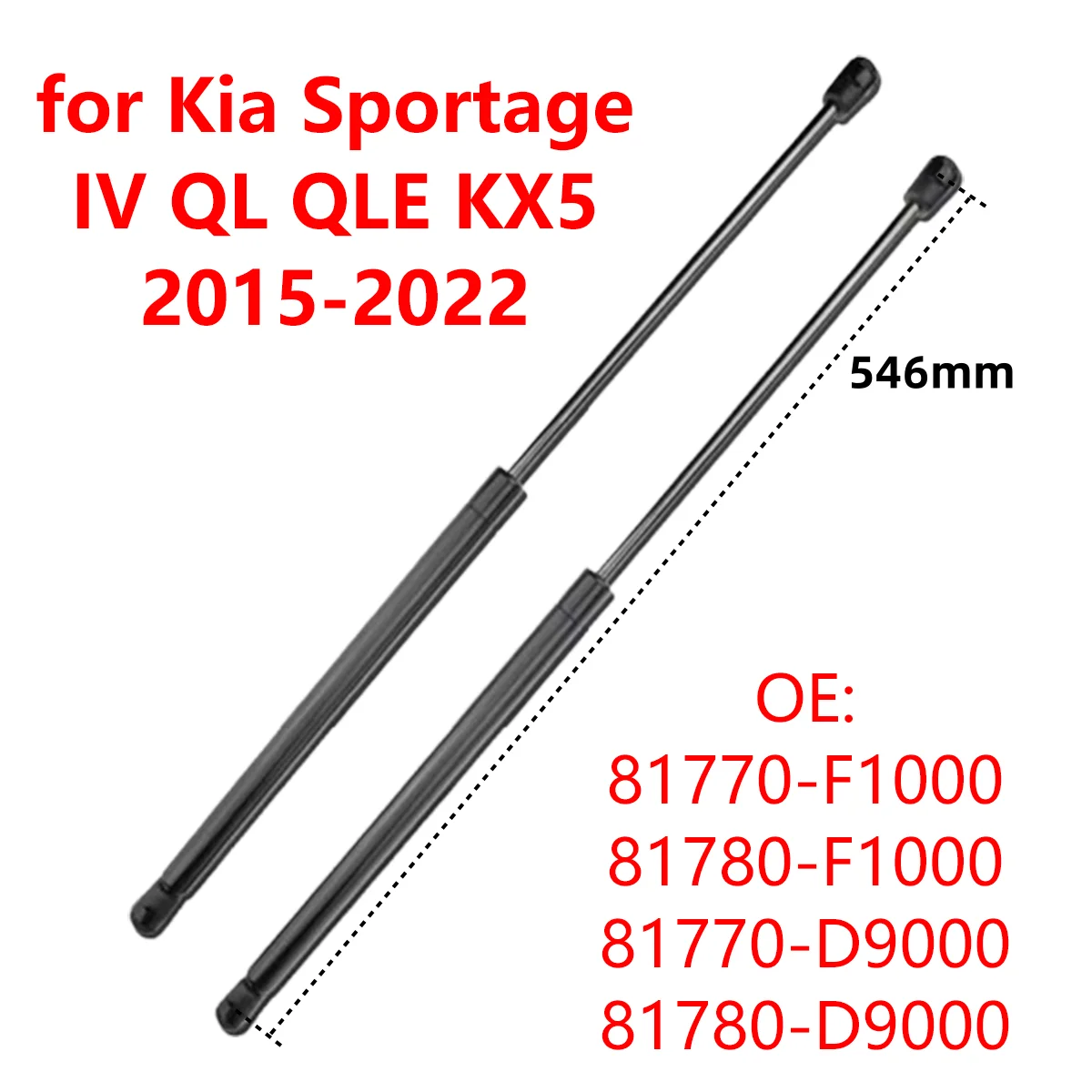 2 szt. 81770-F1000 Amortyzatory gazowe klapy bagażnika do Kia Sportage IV QL QLE KX5 2015-2022
