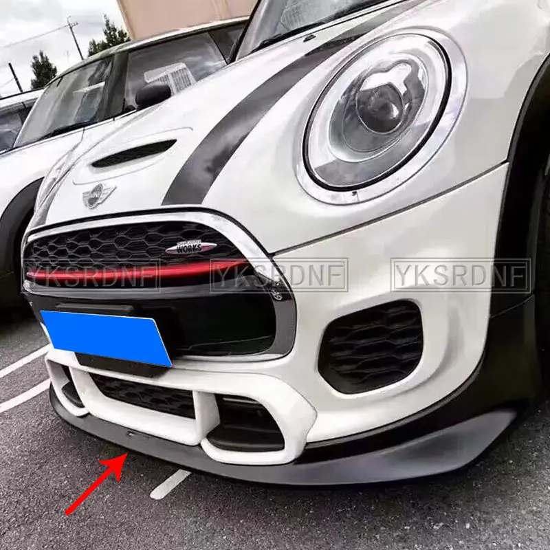 For F56 Mini Cooper S 2PCS DAG Car Body Kit Spoiler Duck Lip Guard Cover Carbon Front Bumper Lip Splitter (JCW Front Only)