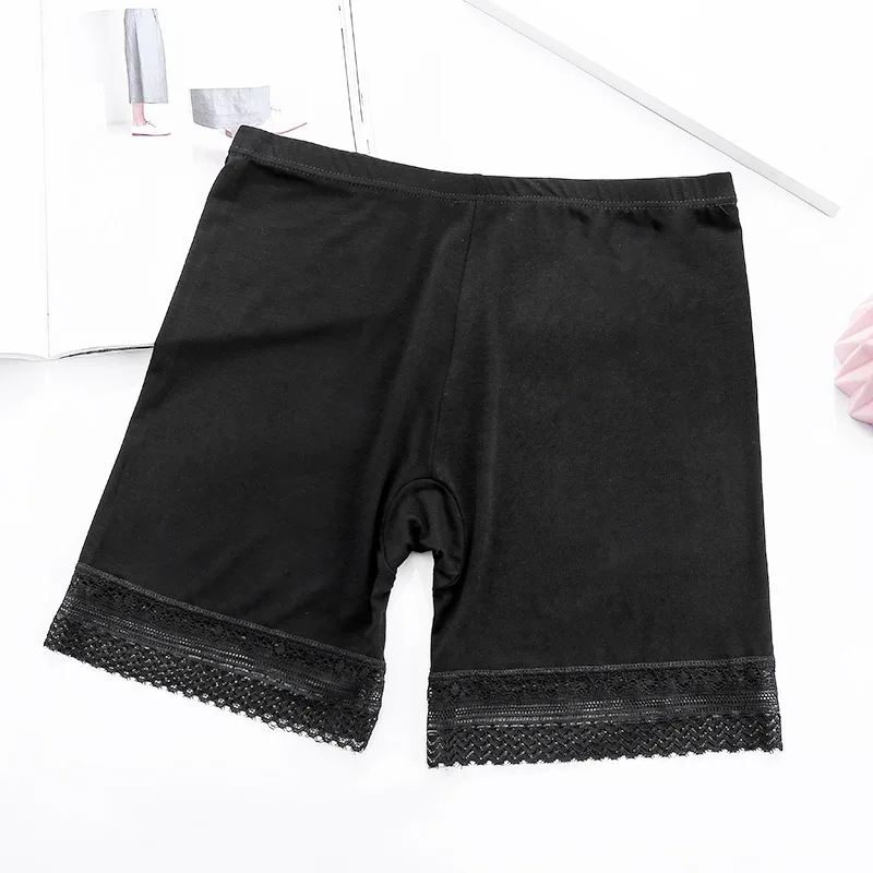 Womens Safety Pants Modal Lace Leggings Large Size Elastic Lingerie Shorts Seamless Slimming Underwear Breathable Boxers