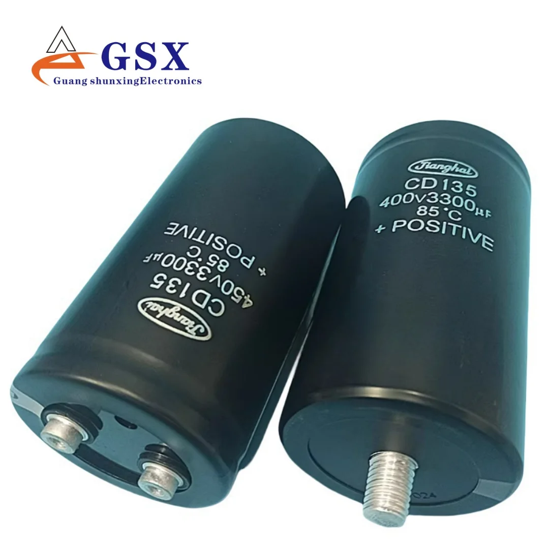 

1pcs Brand new original Jianghai capacitor CD135 400V3300UF 450V specification 65X115 tail screw M12