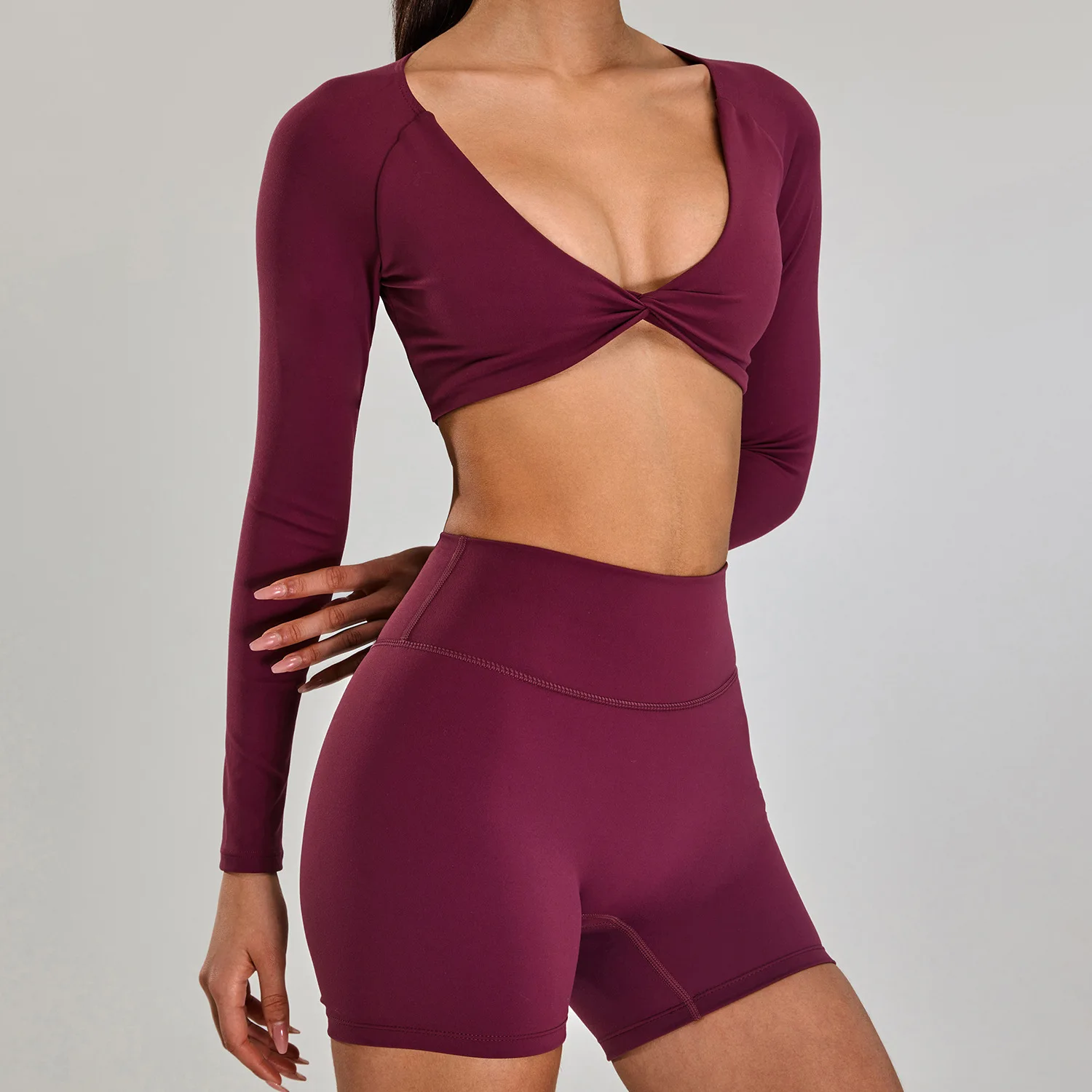 European and American Spring and Summer Long Sleeved Yoga Casual Running Fitness Clothing Pilates Sports T-Shirt Tops for Women