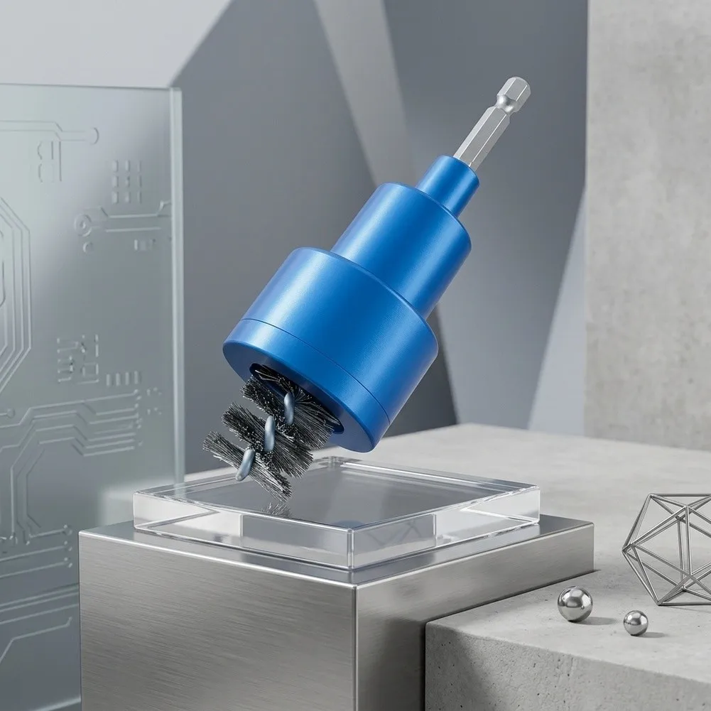 

High-Speed Wire Brush Head For Electric Drill To Clean Copper Pipes And Battery Terminals In 3 Sizes For Plumbers