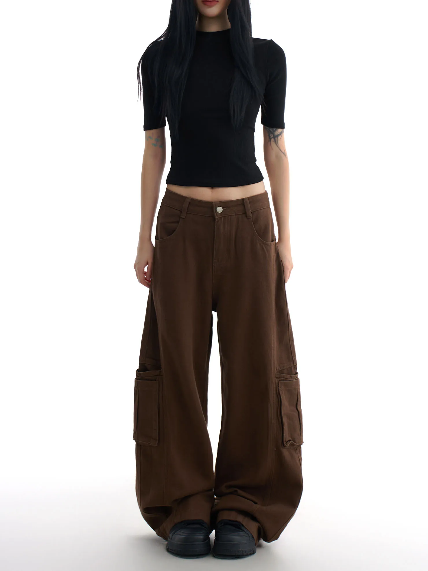 

ZHISILAO New Vintage Y2k Brown Jeans Women Wide Leg Baggy Denim Pants Chic Streetwear Jeans
