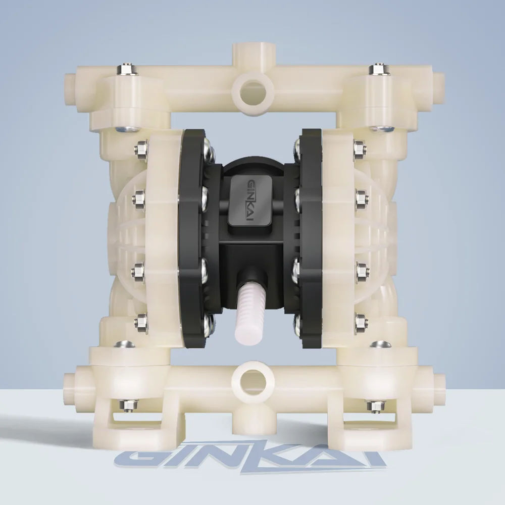 1/2 Inch PVDF Diaphragm Pump Acid Chemical Resistant HCL Pumping Machine Pneumatic Power Chemical Transfer Pump