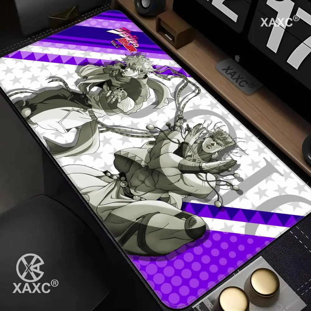 

PC Gamer Joseph Joestar Mouse Pad Cabinet Keyboard Gaming Accessories Jojo Bizarre Adventure Laptop Rug Large Lock Edge Mousepad