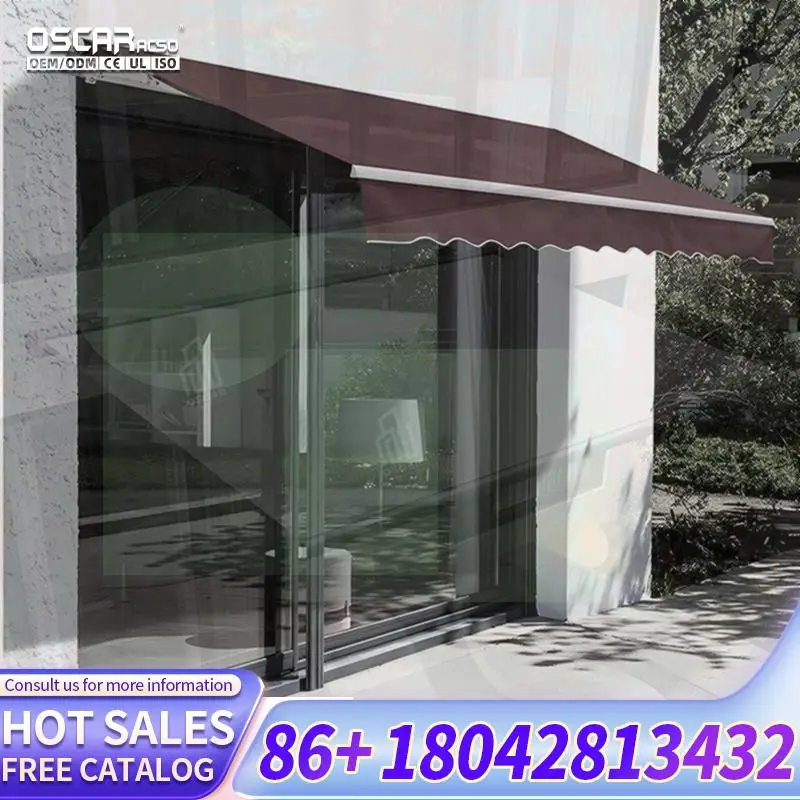 Quick Setup & Portable Awning Compact Shade Shelter for Hotel Balconies Beach Resorts & Backyards Retractable Awning
