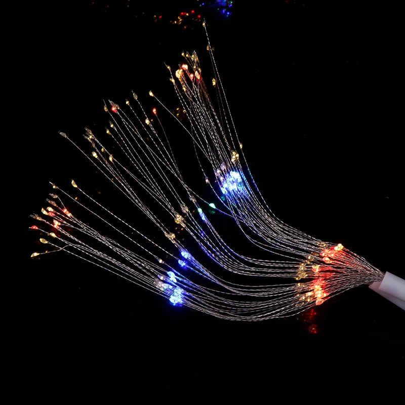 กรกฎาคมUSB ขับเคลื่อนดอกไม้ไฟ Starburst ไฟ LED Fairy String Light 8 โหมดสําหรับ YARD Garden งานแต่งงานคริสต์มาส Holiday Part