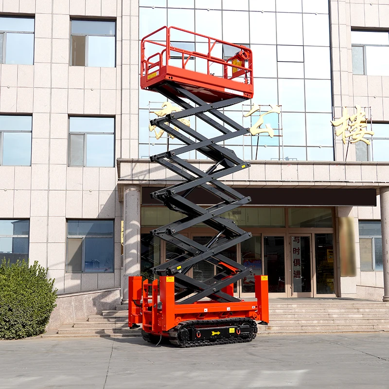 YG Hydraulic Self-propelled Crane Electric Scissor Lift Platform 6M 14M Mobile Aerial Work Platform Scissor 3D Lifting Equipment