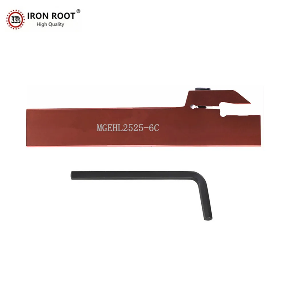 IRON ROOT Spring Steel Tool Holder MGEHR/L2525-1.5,2525-2,2525-3,L2525-4 External CNC Lathe Slotting Tool Holder MGMN Tool holde