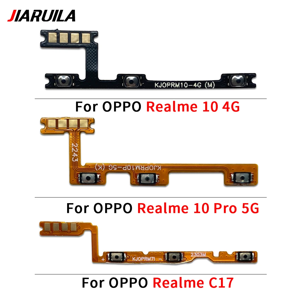 For Oppo A94 5G Find X3 Realme 9 10 Pro C11 2020 2021 C12 C15 C17 C21Y C25 C25Y C30 C33 C25 Power on/off Volume Key Button Flex