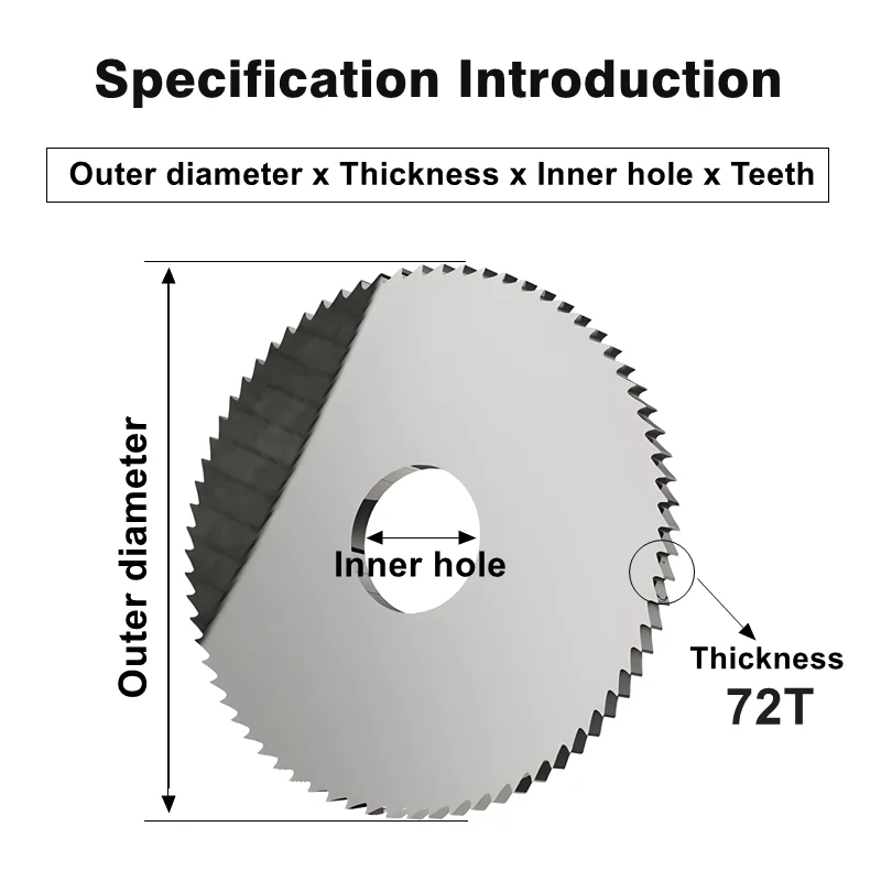 70mm 75mm 80mm d22 72T Tungsten Steel milling blade solid carbide circular saw blade blade milling cutter