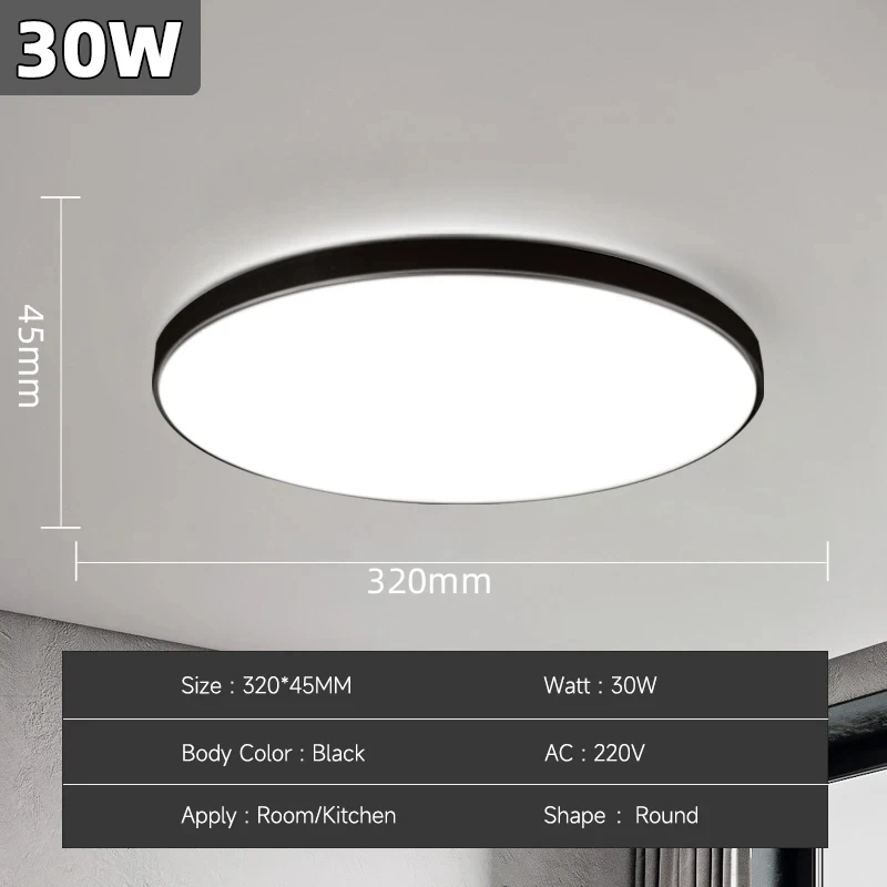 CANMEIJIA LED Deckenleuchten Moderne Deckenleuchte 18/30/40/72W Led 220V Deckenleuchten Runde Wohnzimmer Schlafzimmer Innen Küche Beleuchtung Lampe 9