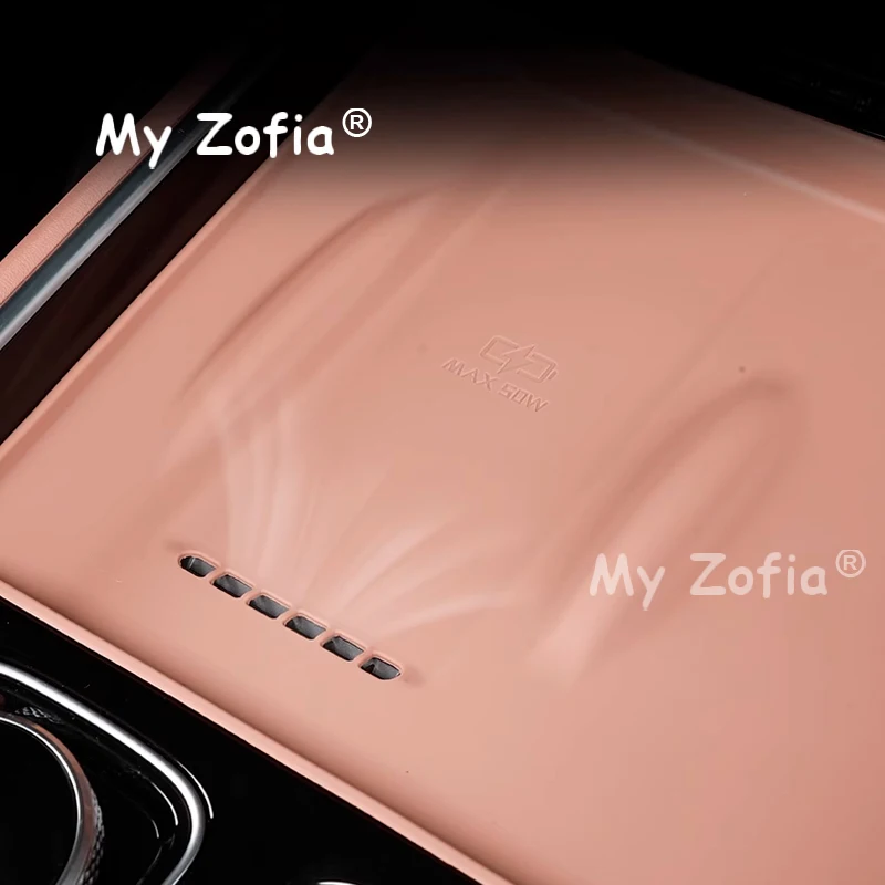 لشيري تيجو 9 2025 2026 سيارة سيليكون التحكم المركزي شحن لاسلكي المضادة للانزلاق حامي حصيرة حامل هاتف منصات اكسسوارات #6