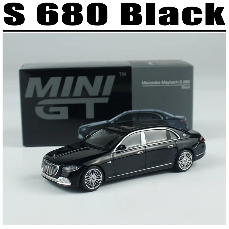 

MINIGT 1/64 S 680, игрушечный автомобиль из сплава, металлическая модель двигателя, подарки