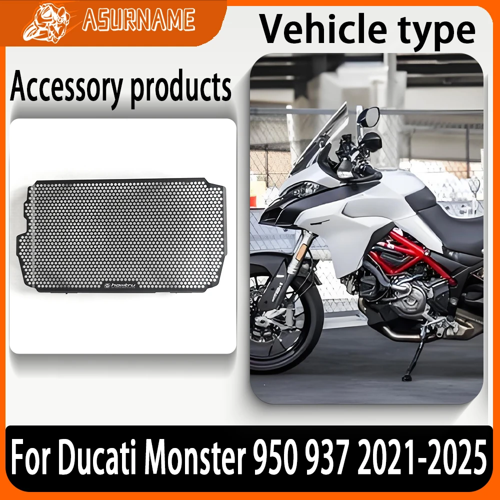 

2025 New For Ducati Monster 950 937 2021-2025 Motorcycle Radiator Core Guard Grille Cover Protection Accessory