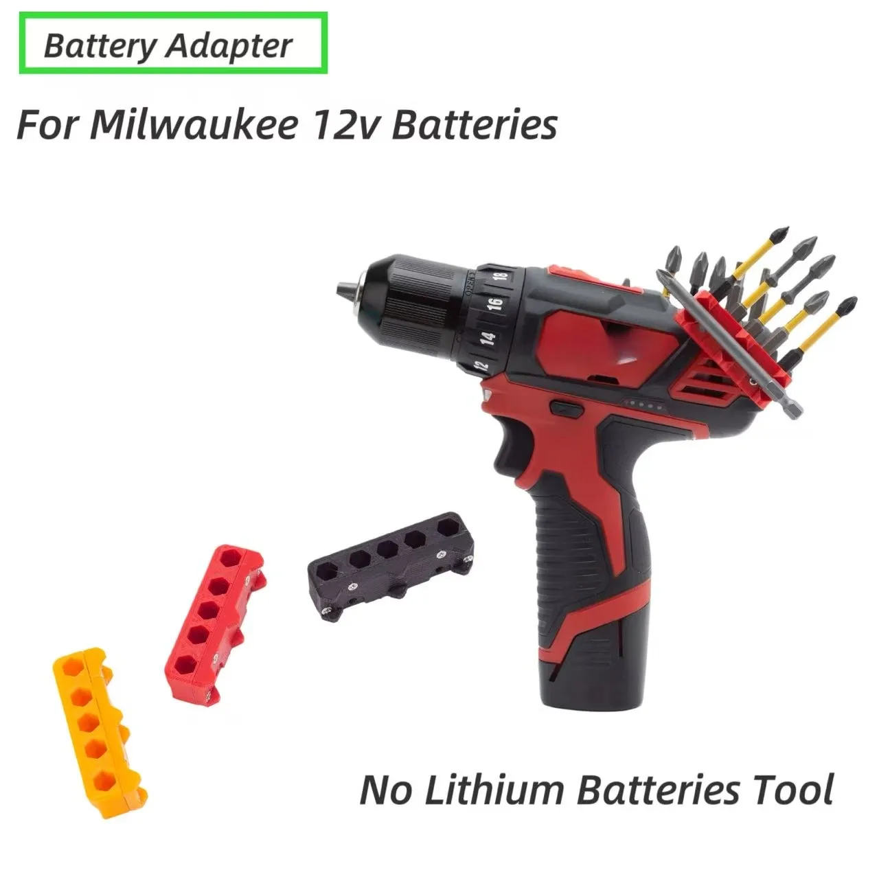 

Magnetic Bit Holder for Milwaukee 12v Tool Bracket(Without Tools)