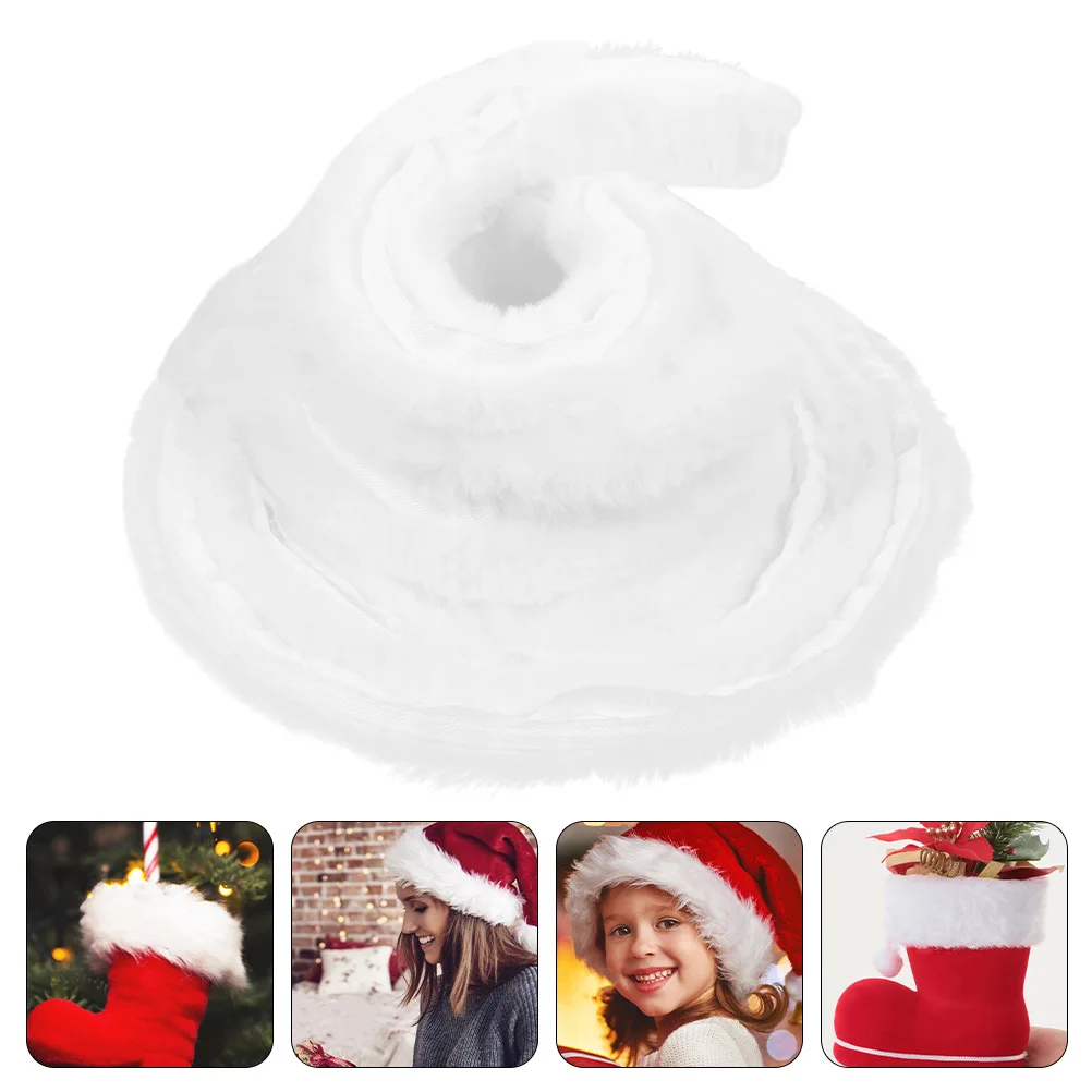 

Xmas Hat DIY Decor Simulation Trim for Christmas Chinese Garment Decoration Silky Texture Chic Elegant Appearance