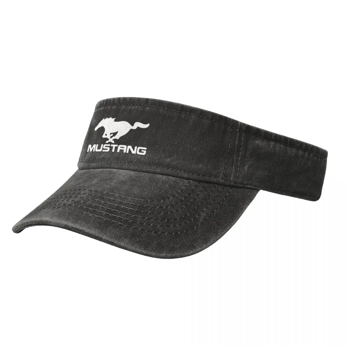 Mustang Logo Lege Top Baseball Sun Cap Zomer Verstelbare Baseballpet