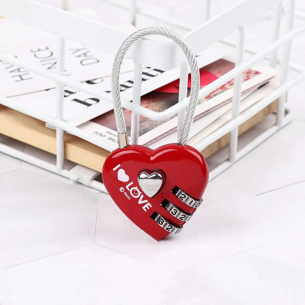

Suitcase Gift Coded Password Shape Mini Shaped Travel Lock Digital Lock Padlock Love Heart Lock