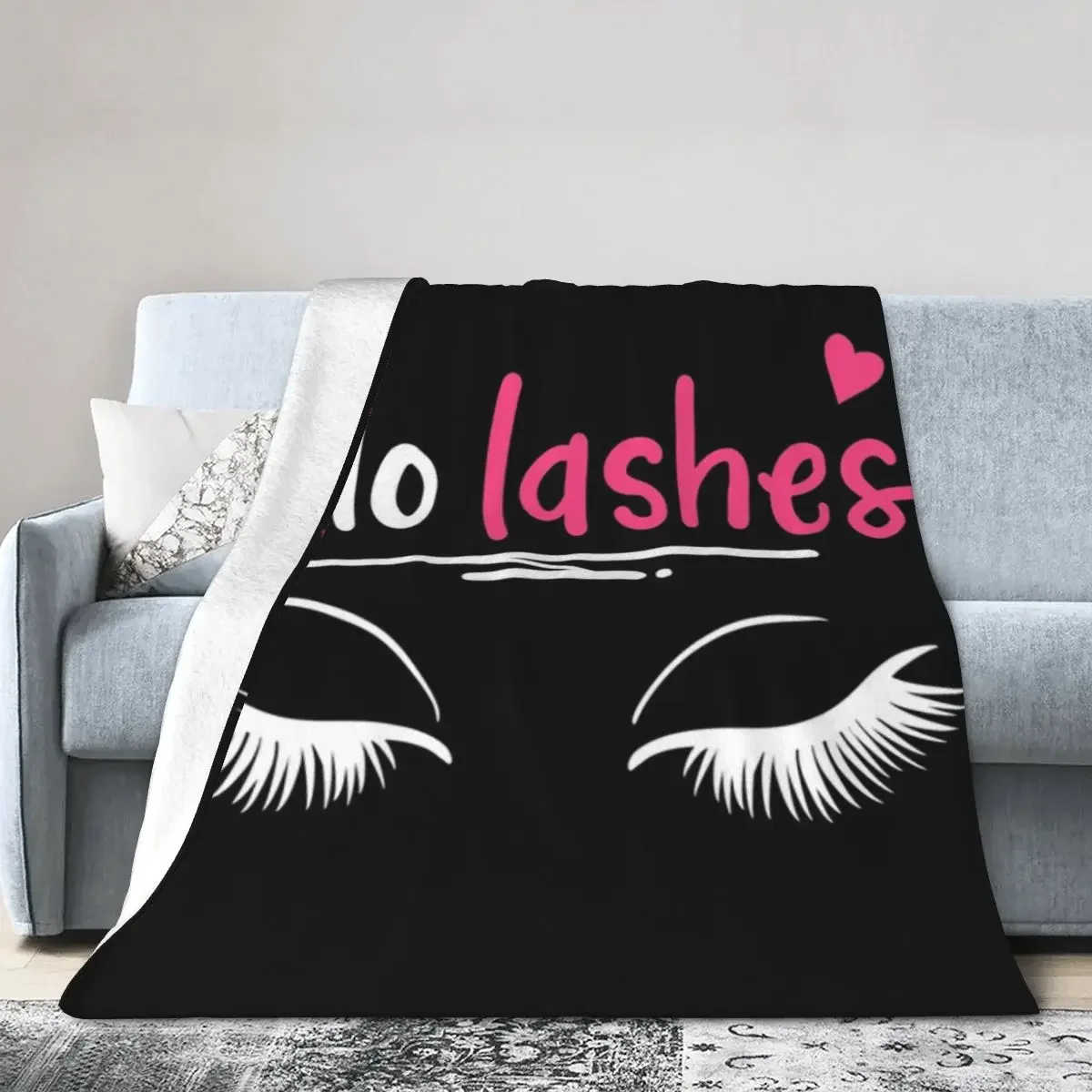 

Lashes Eyelash Lash Artists Cosmetics Blanket Soft Warm Flannel Throw Blanket Cover for Bed Living room Picnic Travel Home Sofa