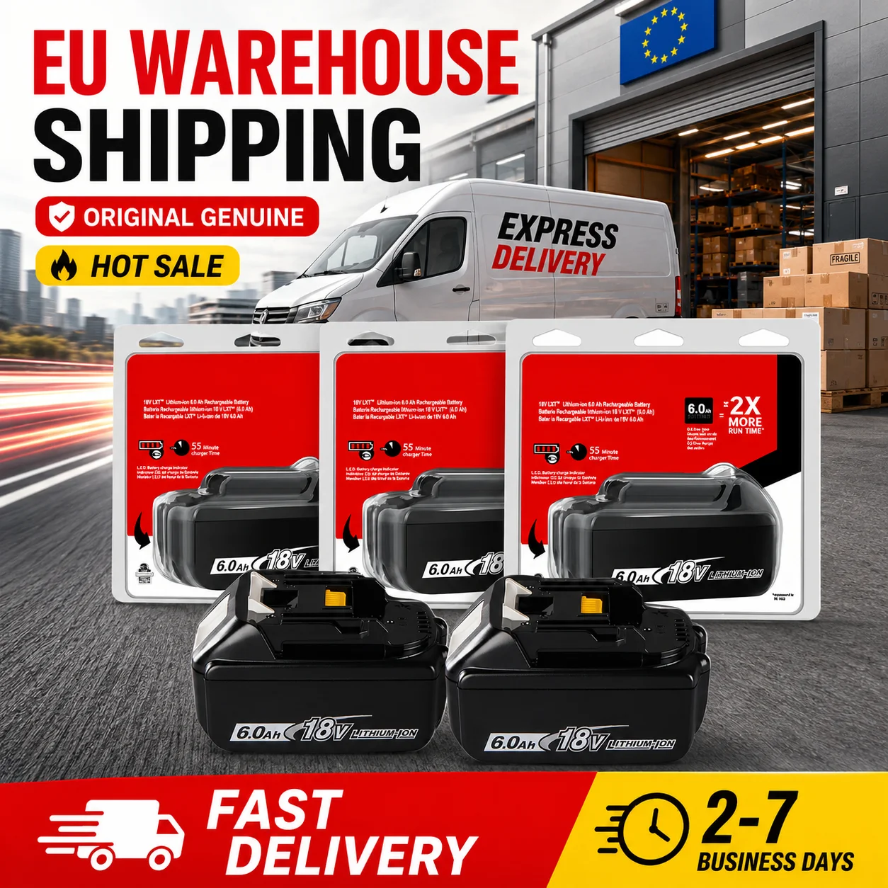 Für Makita Akku 18V 5Ah 6Ah Elektrowerkzeug-Akku BL1850B BL1860B BL1840 BL1830B Ersatz
