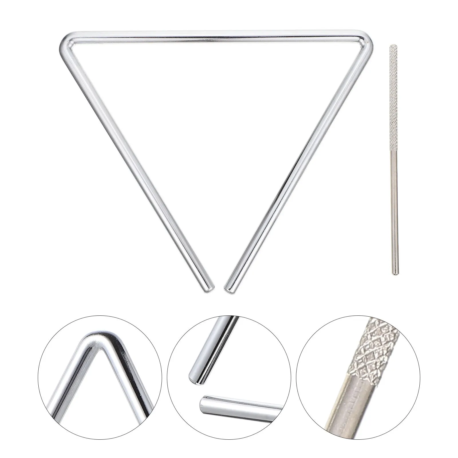 

1 set Triangle Music Percussion Instrument Metal Triangle With Striker Educational Musical Gadget For Birthday Gift