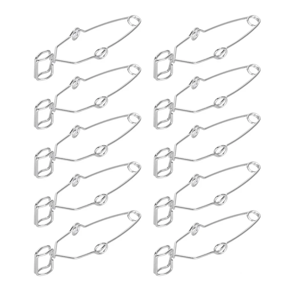 10Pcs Metal Made Test Tube Clamp Large Size Handheld Type Metal Test Tube Holder Spring Loaded Lightweight Large Lab Tube Clip
