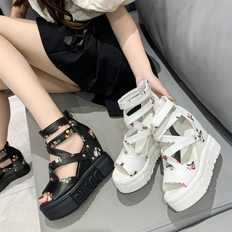 Women\'s Shoes 2022 New Wedges Fashion Women\'s Shoes Summer Shoes Women Sandals Platform Shoelaces High Heels Casual Shoes Woman