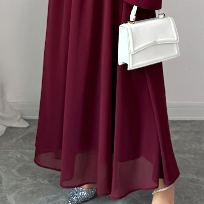 

Fashion Elegant Women's Solid Color Casual Square Neck Long Sleeve Maxi Dresses Autumn Prom Evening Party Slim Dress Vestidos