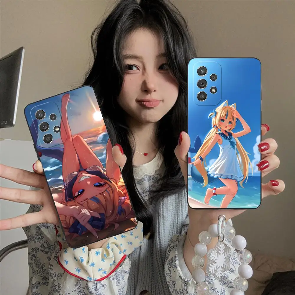 Anime Sameko Saba Phone Case for Samsung Galaxy M55 54 42 35 34 33 32 23 22 15 14 13 12 F55 5G Soft TPU Shockproof Cover